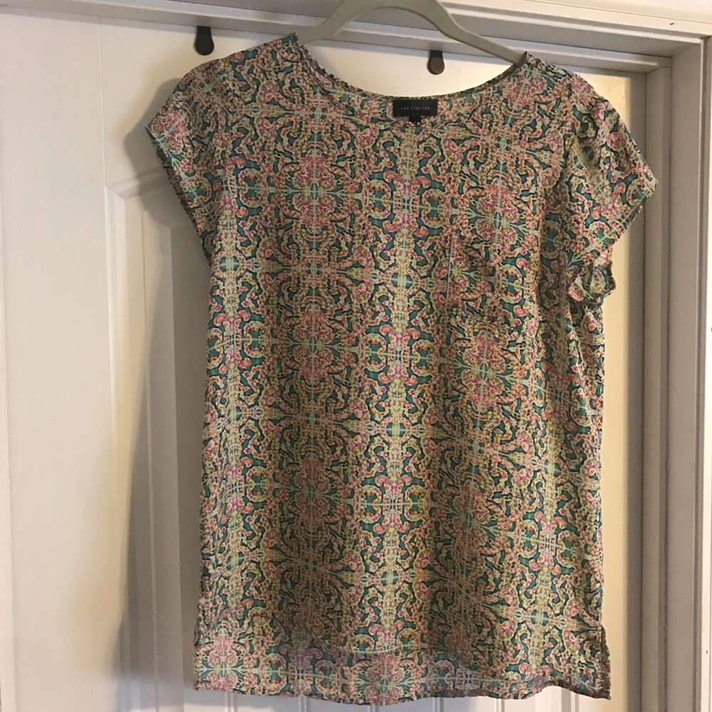 The Limited, Funky Print, Sheer Blouse